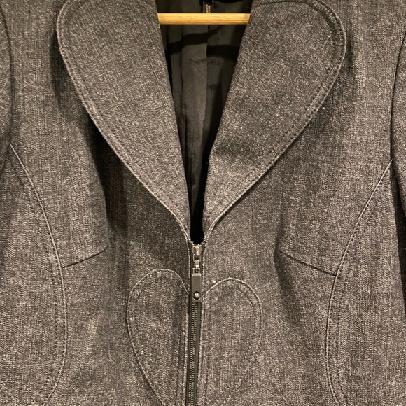 Escada Black Denim Blazer - Picture 2 of 4